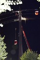 Koelner Seilbahn Gondel blieb haengen Koeln Linksrheinisch P994